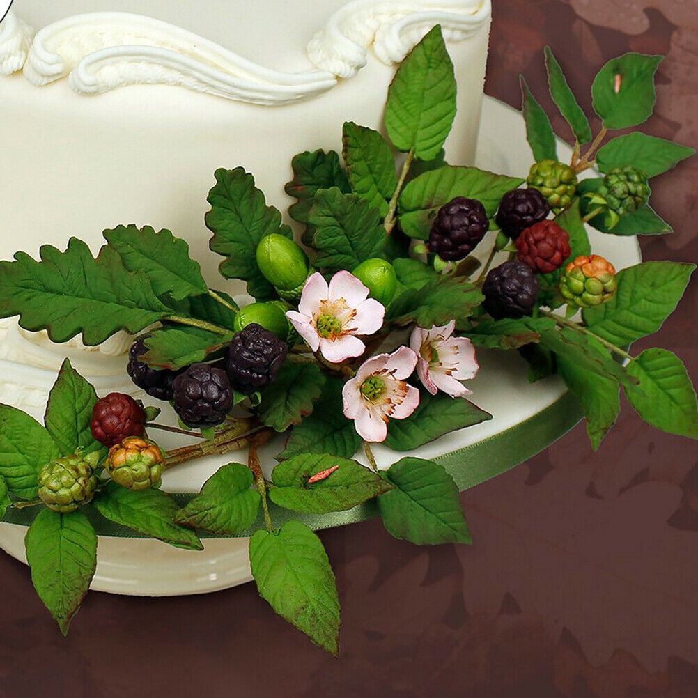 Blackberry & Oak Leaves Silicone Mould Fondant Cake Mold Cake Decorating T.l8