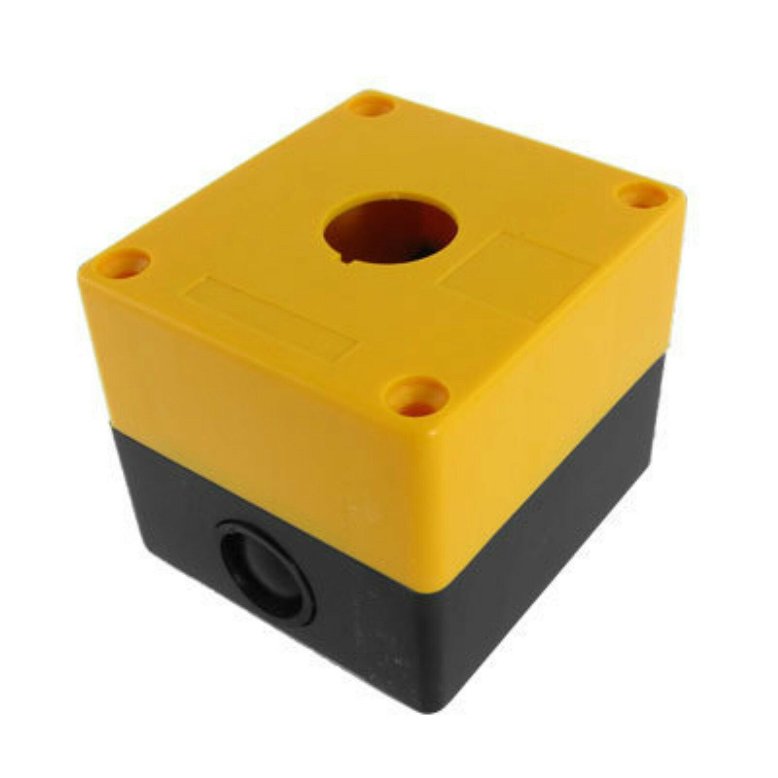 22mm Yellow Black  Push Button Switch Station Control Plastic Box  Case
