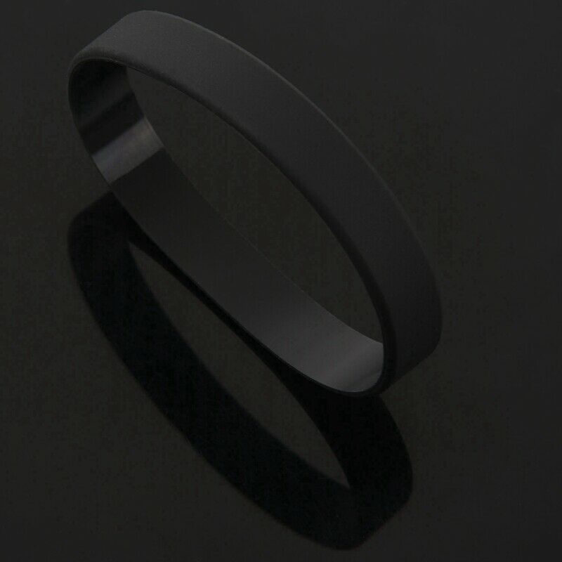 Fashion Silicone Rubber Elasticity Wristband Wrist Band Cuff Bracelet Bangle BC4