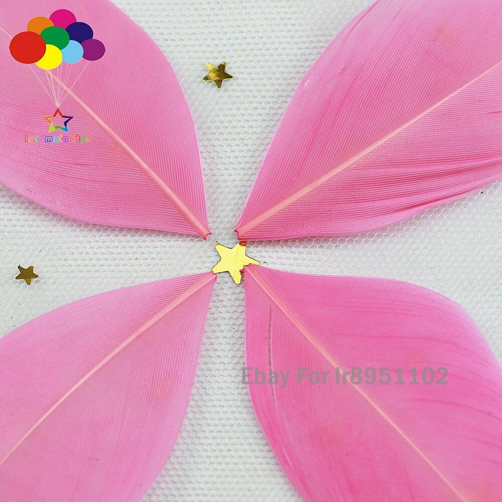 100pcs /lot Pale Pink Macaron Series Turkey Swan Feathers loose round Plumes