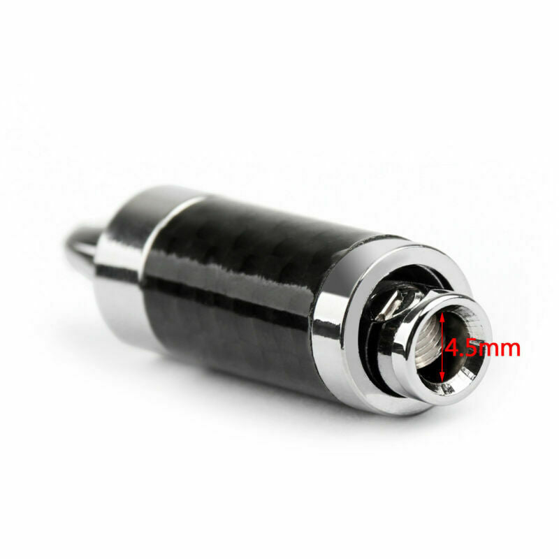 1Pair HIFI Rhodium Plated Carbon Fiber Speaker Cable Banana Terminal Plug B/R