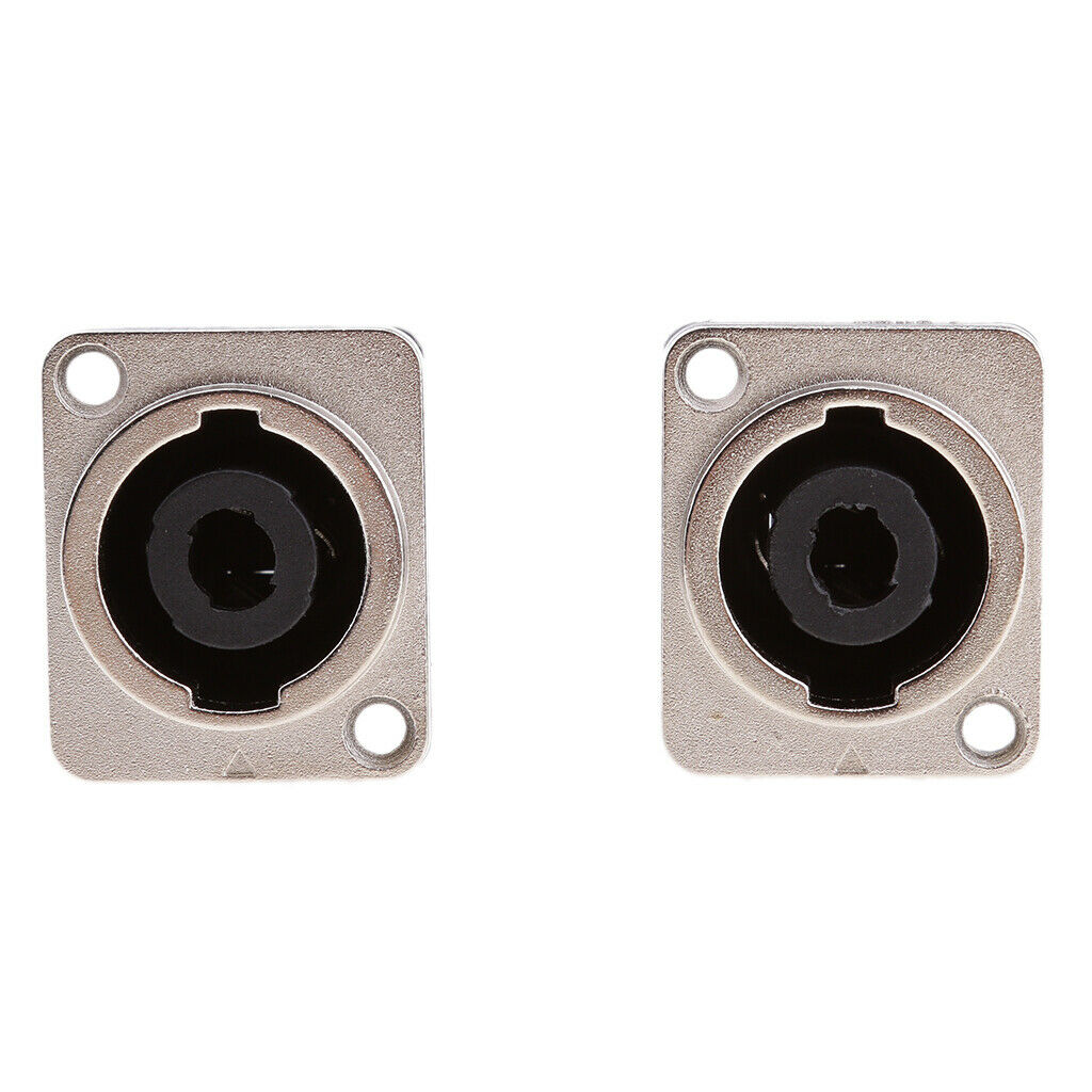 2 Pieces Speaker 4 Pin Female Jack Audio Speaker Connector Replacement