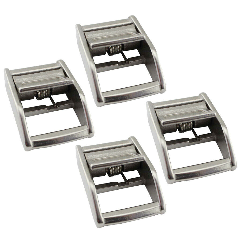 4 x Heavy Duty Stainless Steel Cam Buckle for Tie Down Strap 25mm / 1