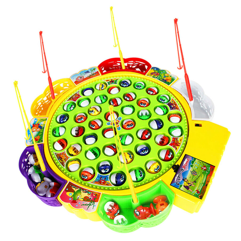 Fishing Game Set Musical Rotating Fishing Board Gift Preschool Games Toys