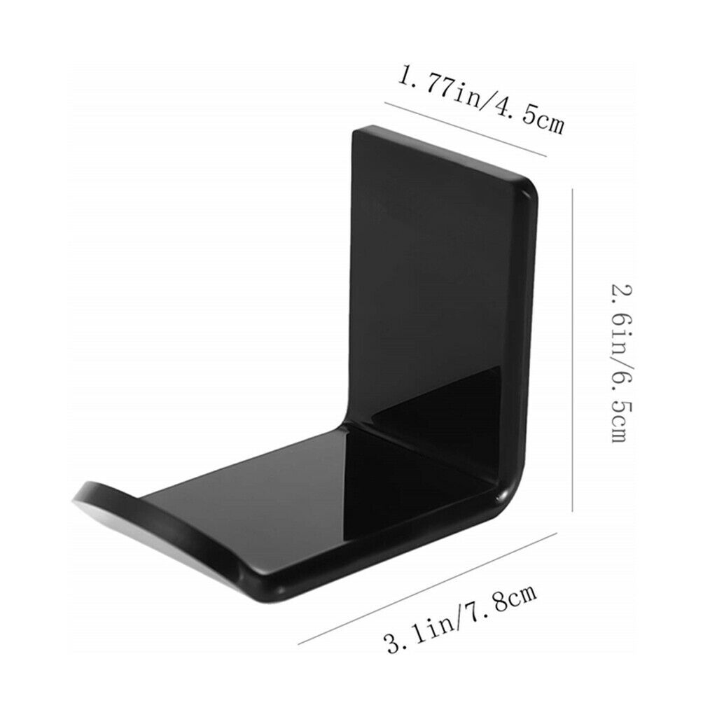 4Pcs Wall-mounted Adhesive Headset Earphone Racks Brackets with Cable Clip
