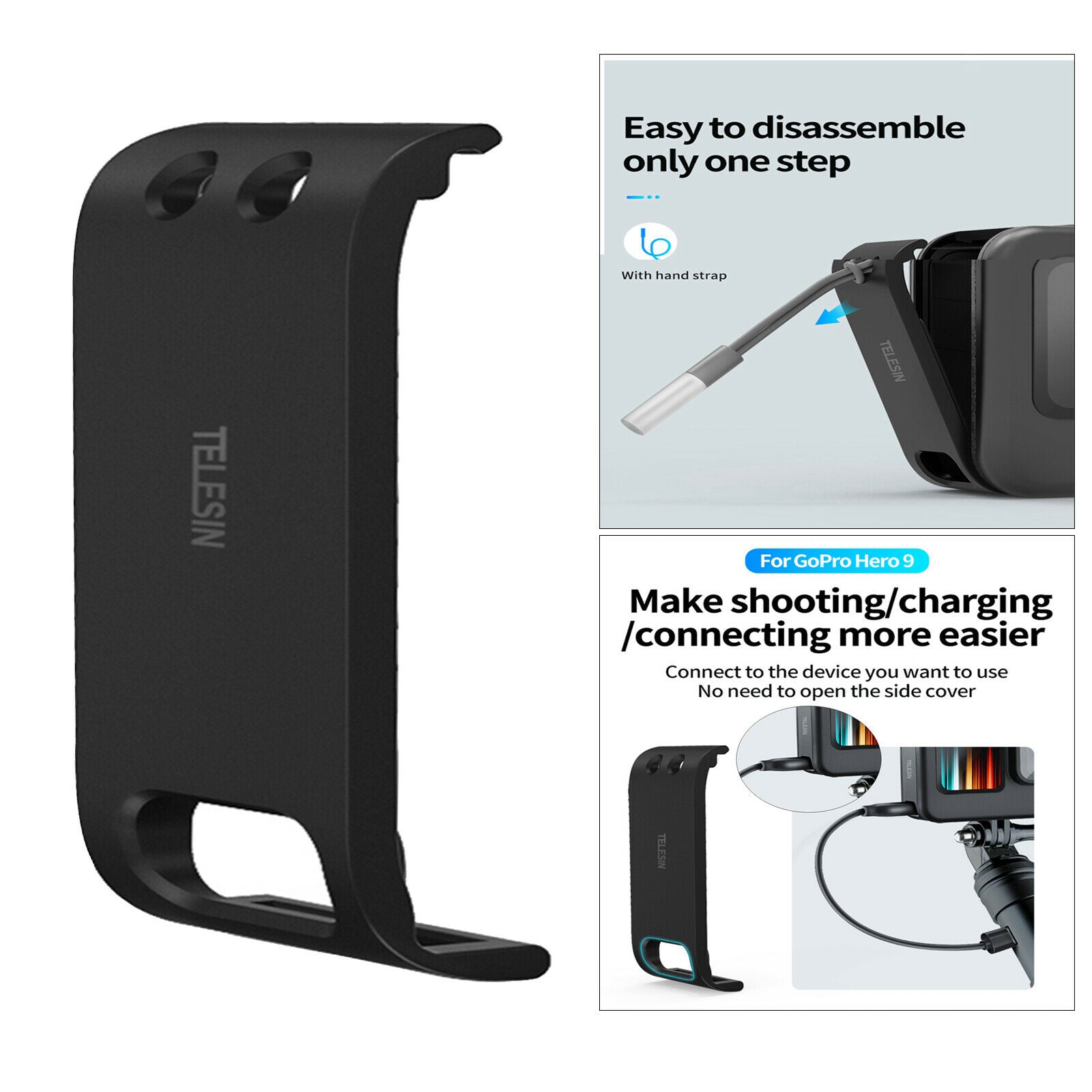 Rechageable Side Battery Lid Door Battery Cover For   Hero9
