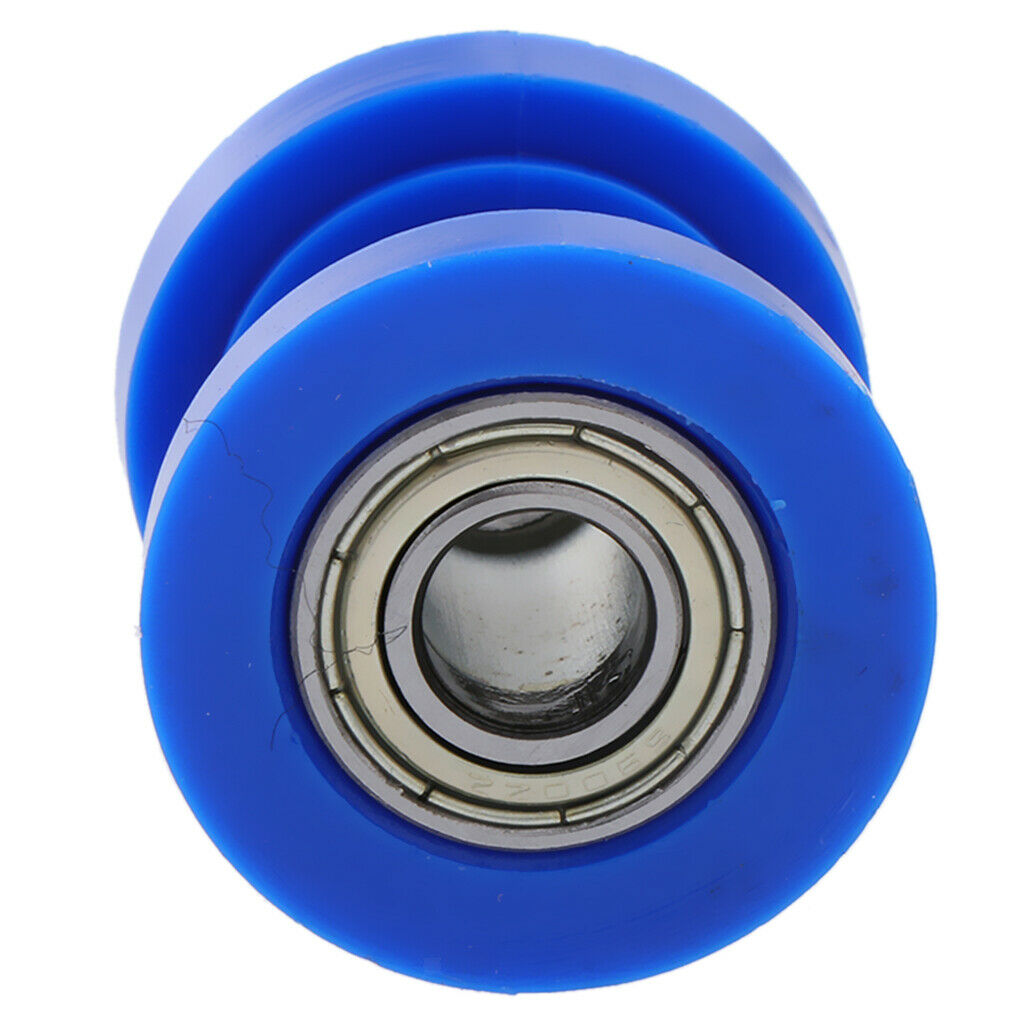 Motorcycle 10mm Chain Roller Pulley Tensioner Wheel Guide for Car Blue+Green