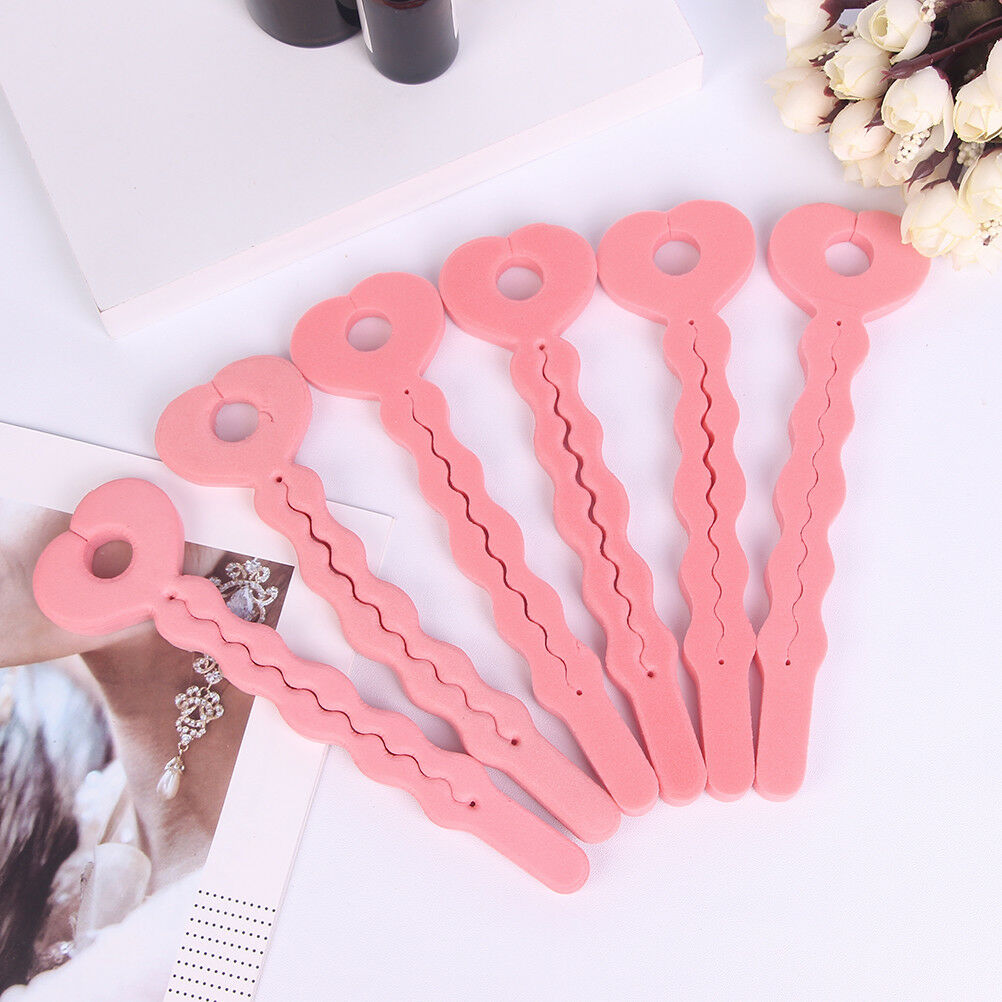 6x Sponge Curler Hair Rollers Soft Foam Sponge Hair Curlers Tools Strip To.l8