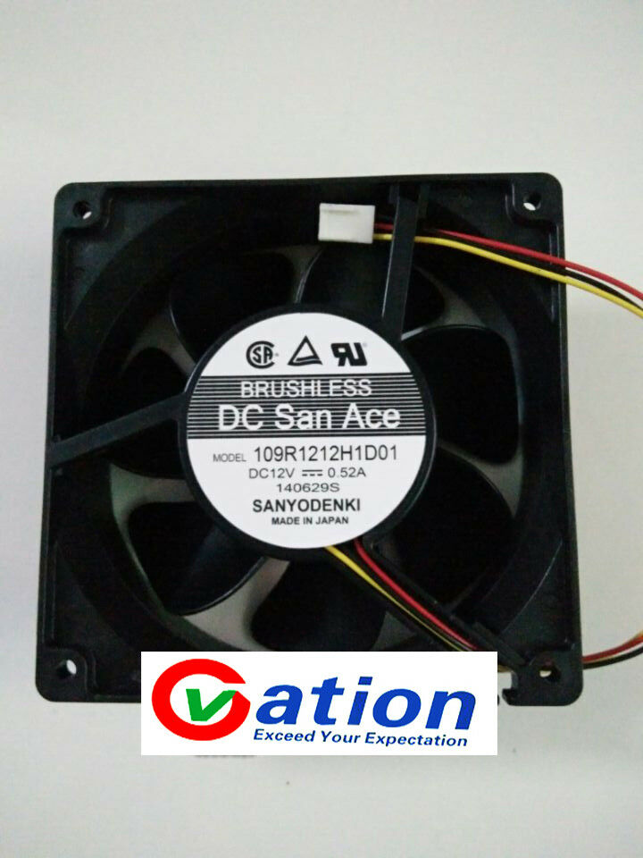 For SANYO 109R1212H1D01 Double ball cooling fan DC12V 0.52A 120×120×38mm 3pin