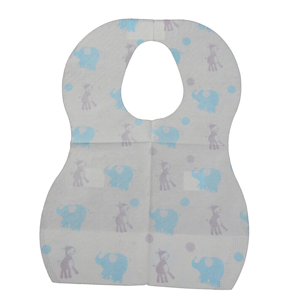 Infants Teething Waterproof Bib Disposable Burp Cloth Home Travel Elephant