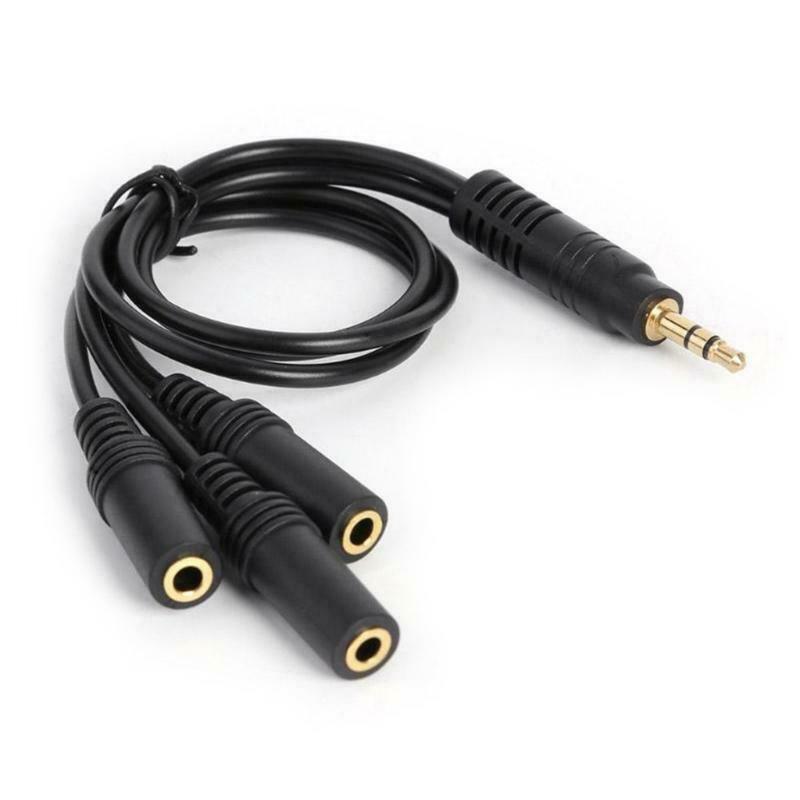 3.5mm PVC 3-Pole Plug to 3 Way Stereo Audio- Headphone Splitter Adapter Cable