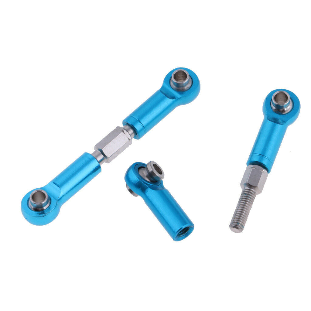 Set of 6 Adjustable Metal Tie Rods Steering Servo for WLtoys A959
