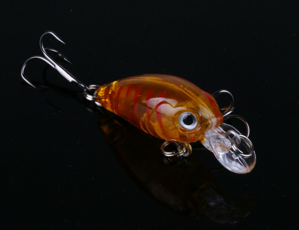 5pcs Bream Fishing Lures Redfin Trout Perch Bass Cod 4.5cm 5pcs Crankbaits Hooks