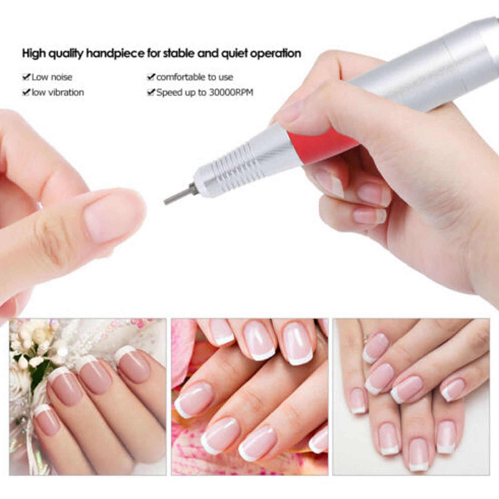 Pro Electric Nail Art Drill File Bit Replacement Handpiece Pen Manicure Machine