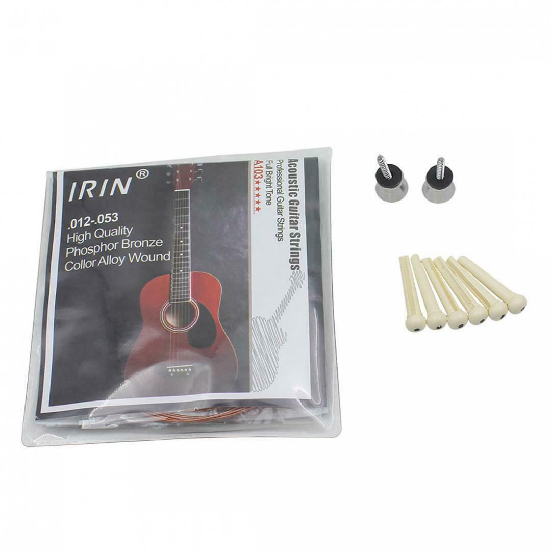 Folk Acoustic Guitar Strings +Straps Lock Pins Screws Pegs+ String Nail Pins