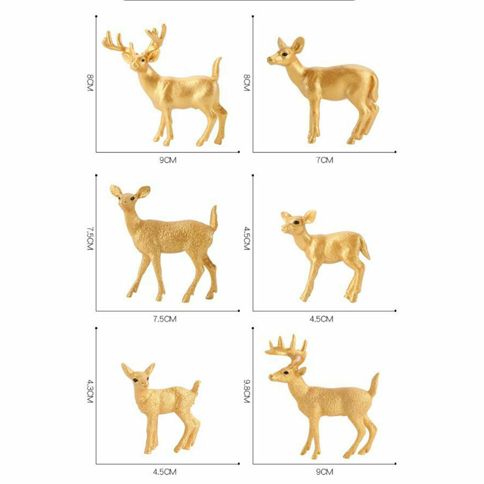 Artificial Christmas Small White Tailed Deer Decorations Ornament Deer Standing