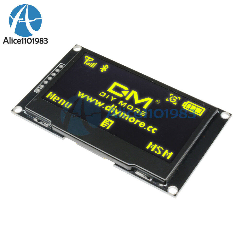 2.42" inch 12864 OLED Display Module IIC I2C SPI Serial FOR C51 STM32 Yellow