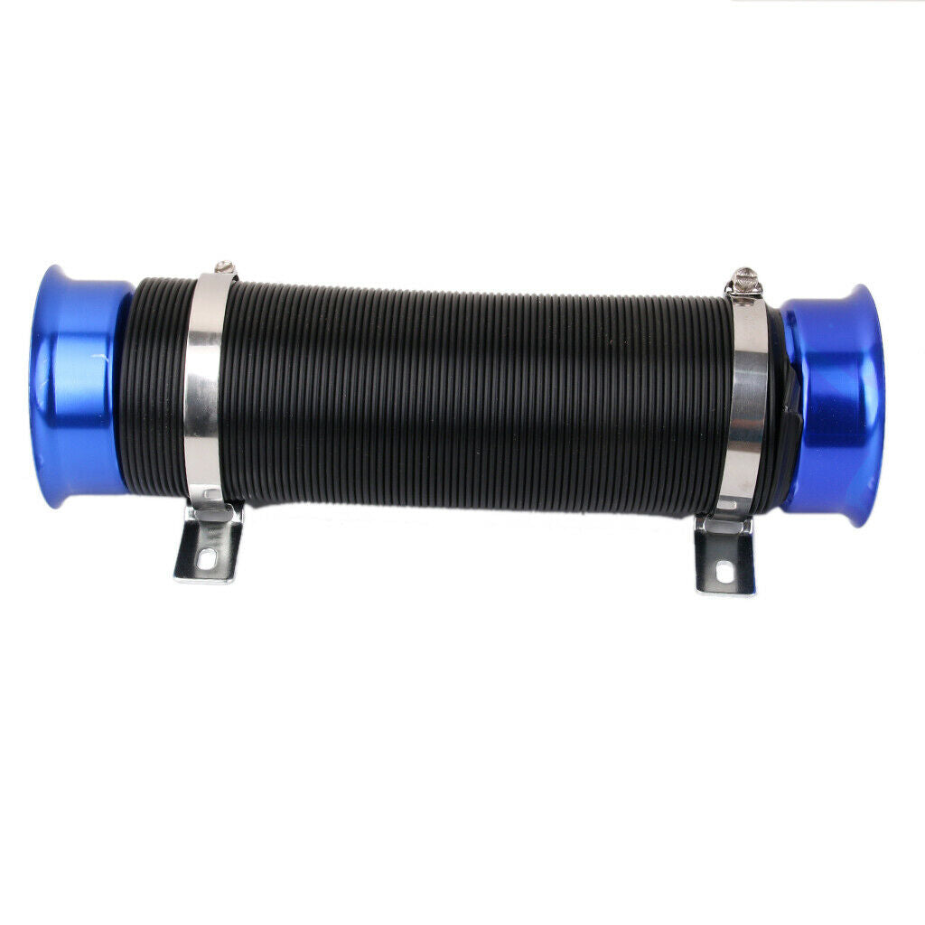 Cold Air Intake Duct Feed Induction Flexible Ducting Pipe Inlet Hose Blue