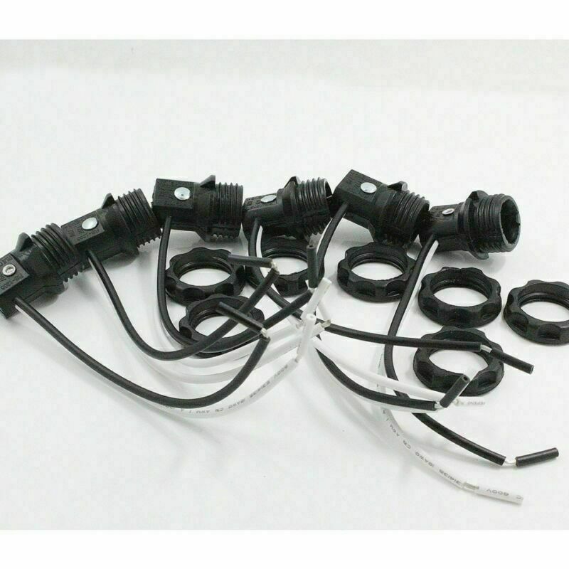 6 Pcs Candelabra Base E12 Lamp Holder Light Sockets 8" Wire Leads