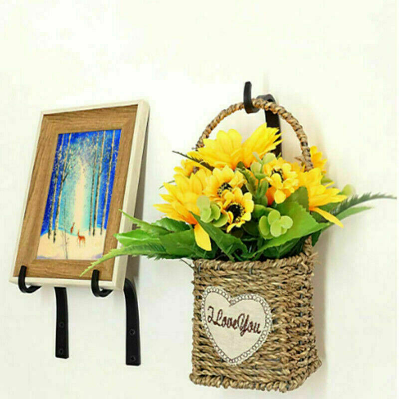 4x New Metal Hanging Basket Brackets Garden Plant Hanger Hook Wall Decor