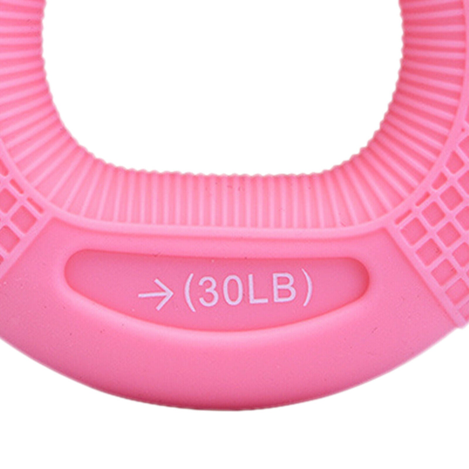 Hand Grip Silicone Ring 2 in 1 Gripper Finger Wrist Fitness Pink 20LB 30LB