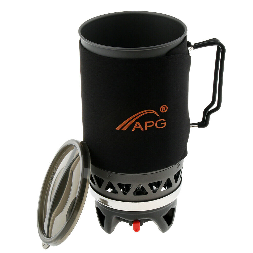 Portable Gas Cook Stove All in One Butane Propane Cooking Camping BBQ Kits Gray
