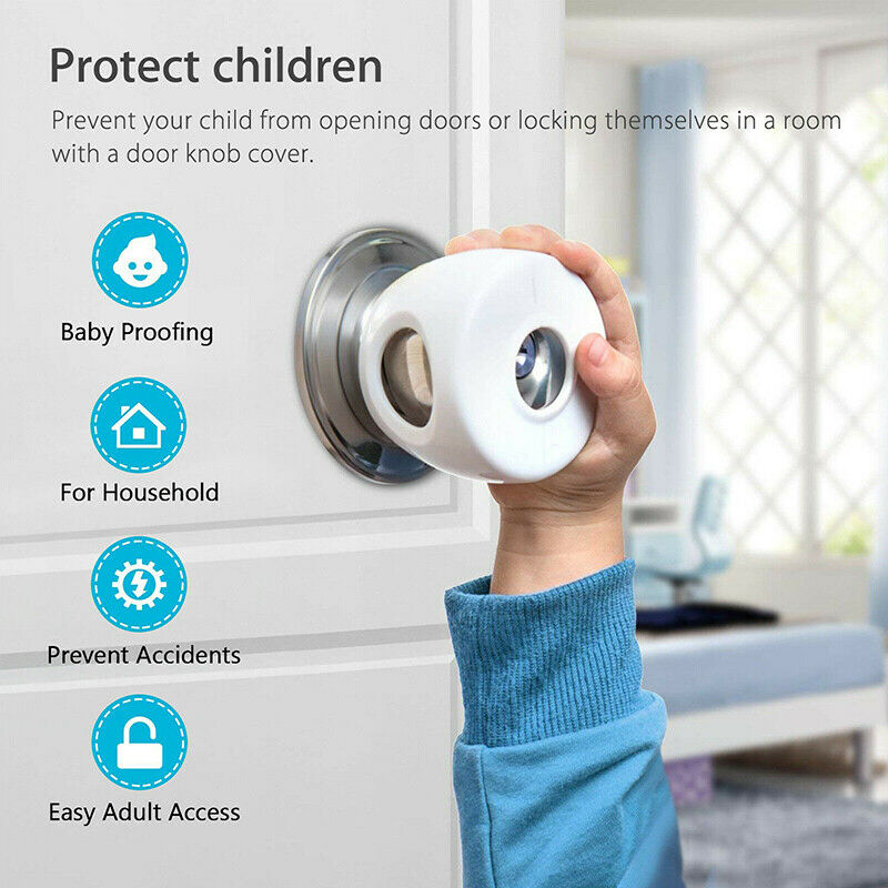 Children Baby Safety Lock Door Knob Cover Child Proof Safe Kids Toddler G.l8