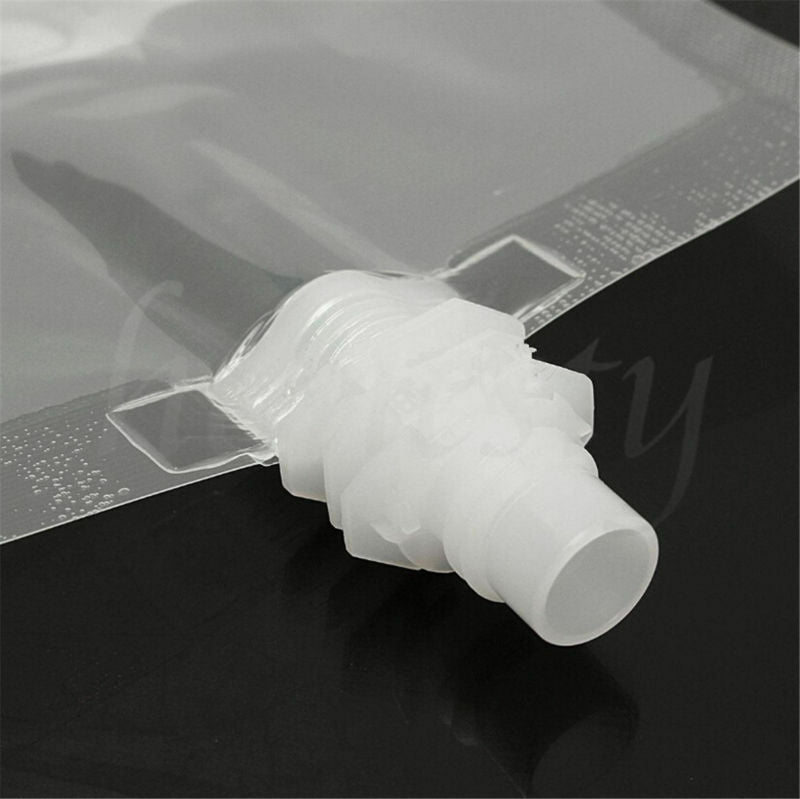 25PCS 8Oz Clear Spout Bags Stand Up Bag Liquid Bag Flask Pouch With Cap