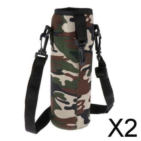 2X  Insulated Sport Water Bottle Cover Sleeve Holder Cooler Carrier 1000ml