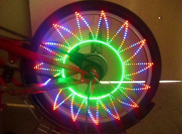 Cycling Bike Bicycle Tire Wheel Valve 16 Led Flash Light With 32 kinds of change