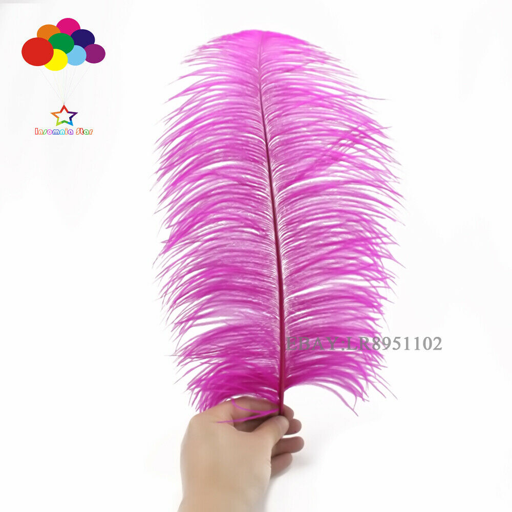 50 pcs 8-10Inch Rose Home Decor Wedding Arrangement High Quality Ostrich Feathes