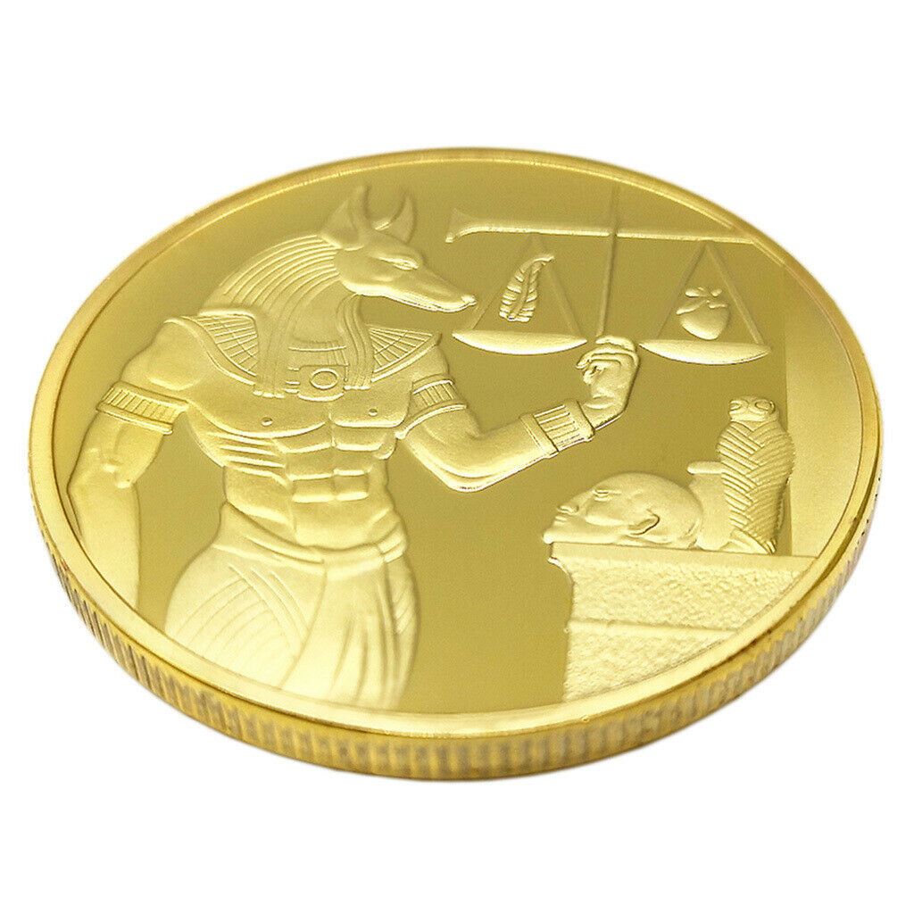 Egyptian Soul Keeper Anubis Commemorative Coins Art Coin Collectible Decor