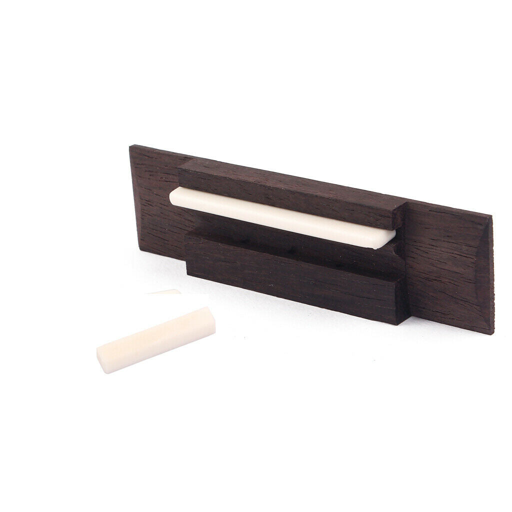 3 String Guitar Rosewood Bridge&Bone Saddle Nut for Guitar Lover Music Gift