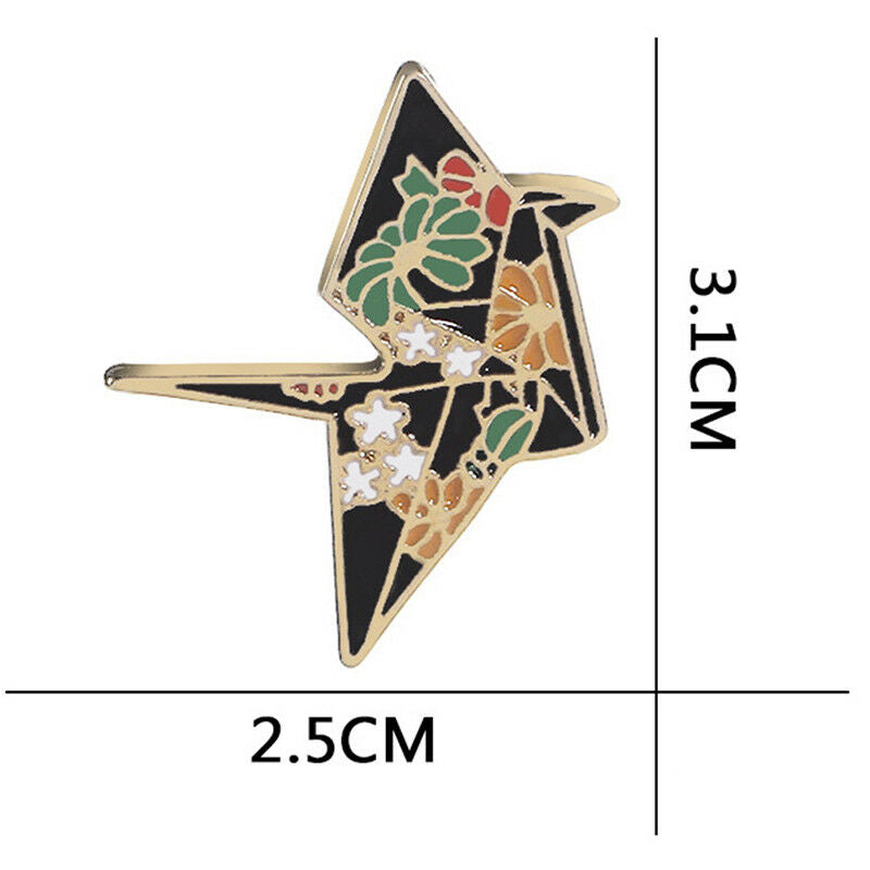 Cartoon Multi Crane Girl Enamel Collar Pins Badge Corsage Brooch Pin Jewel.l8