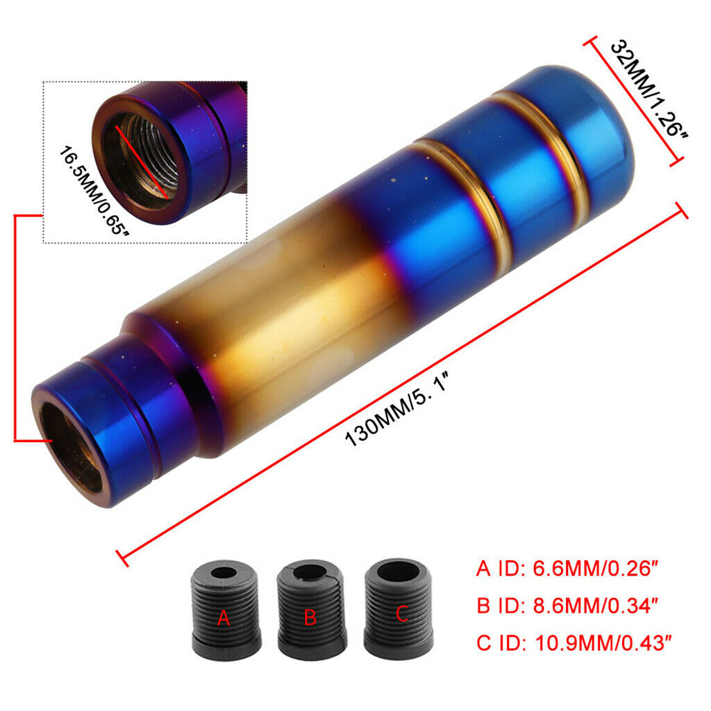 Burnt Blue Aluminum Universal Gear Shift Knob Manual Shifter Lever Head 13CM