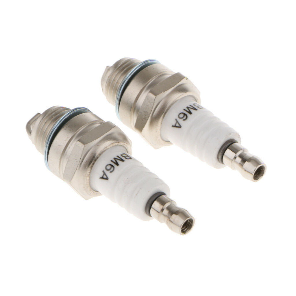 2pcs Home Garden Mower Strimmer Spark Plug BM6A Replaces M7/L7T/CJ8/1560