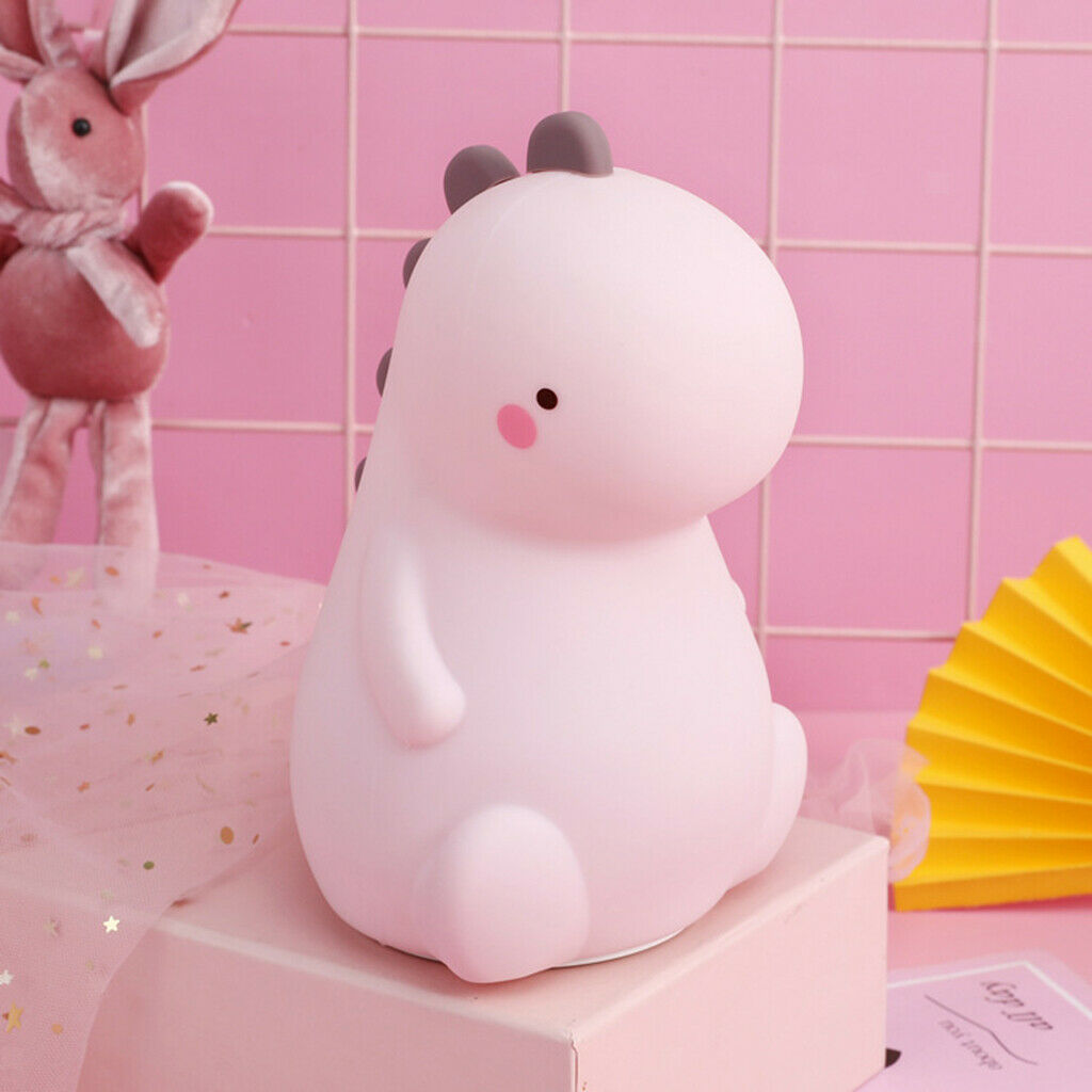LED Night Light Bedside Lamp Color Changing Silicone Nursery Lamp Pink