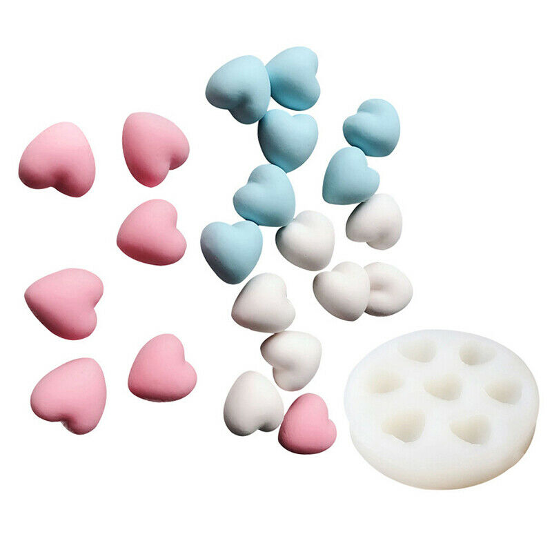 Heart Shape Soap Mold Aromatherapy Plaster Candle Making Molds Pendant Jewelr Qx