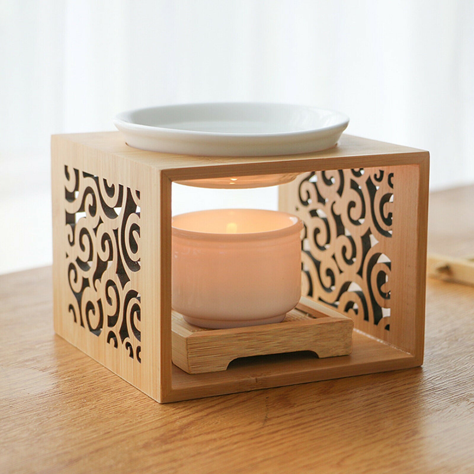Ceramic Tea Light Candle Holder Wax Melt Warmer Aroma Essential Oil Burners