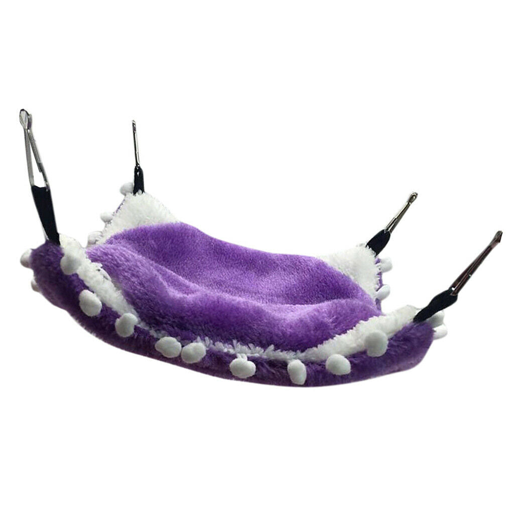Small Animals Warm Hammock Hamster Sleep Bed For Small Pet Purple-S