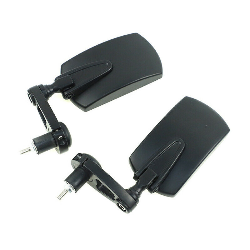 Aluminum Alloy Motorcycle Bicycle Rear View Side Bar End Mirrors Foldable Black