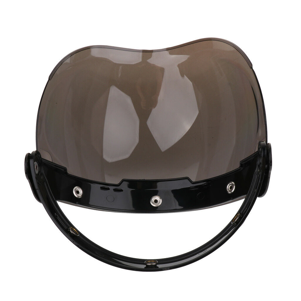 Motorcycle Flip Up 3 Snap Bubble Visor Dirt Bike Helmet Face Wind Shield