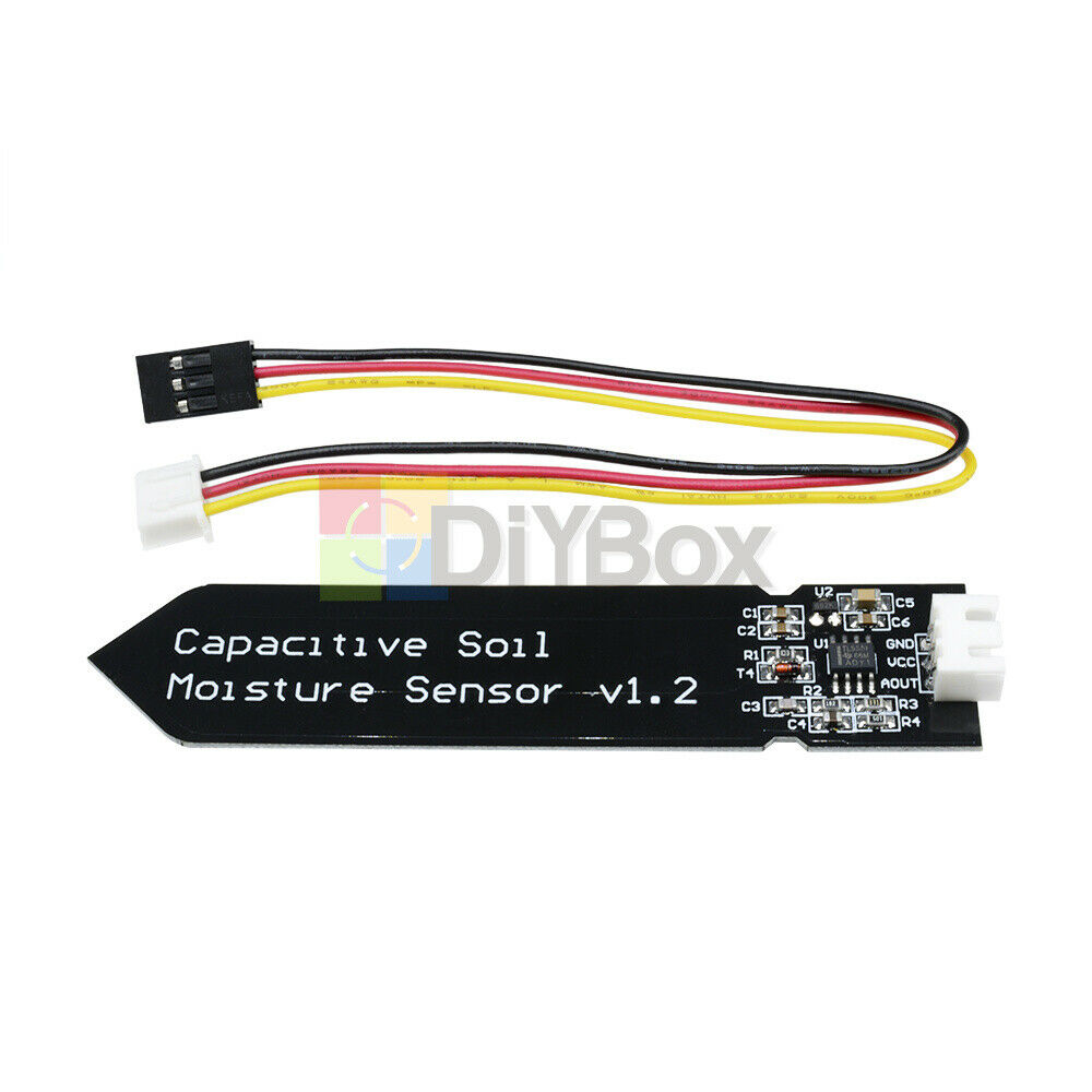 2PC Analog Capacitive Soil Moisture Sensor V1.2 Corrosion Resistant Sensor Cable