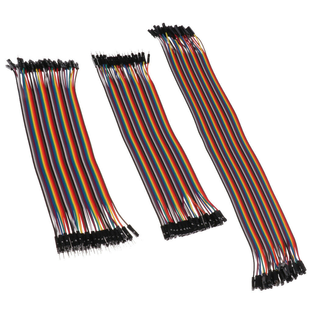 120pcs Multicolored Dupont Wire Kit Breadboard Jumper Wires Ribbon Cables
