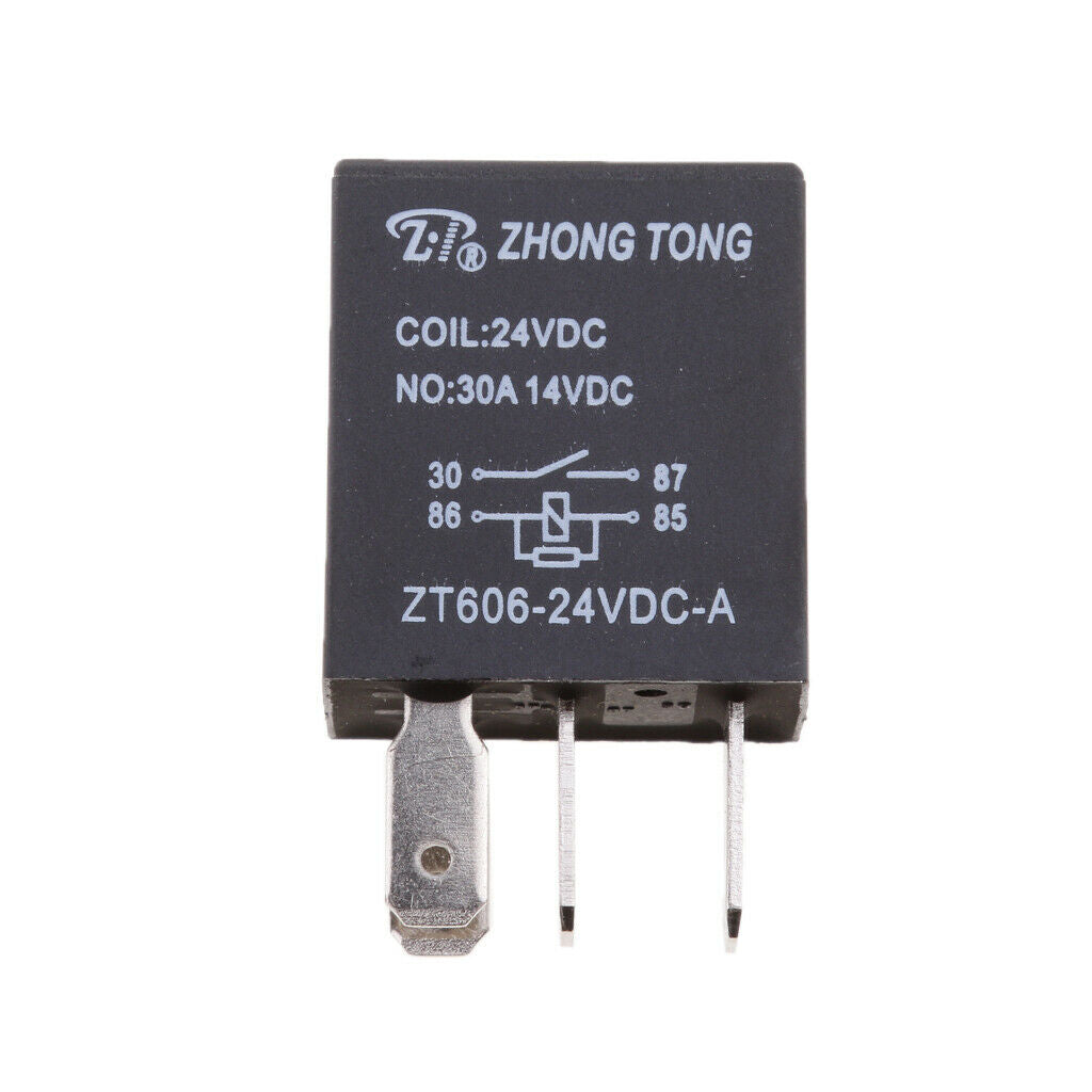 3 Pieces 24V Coil 30A 4 Pins SPST Car Automotive Alarm Security Power Relays