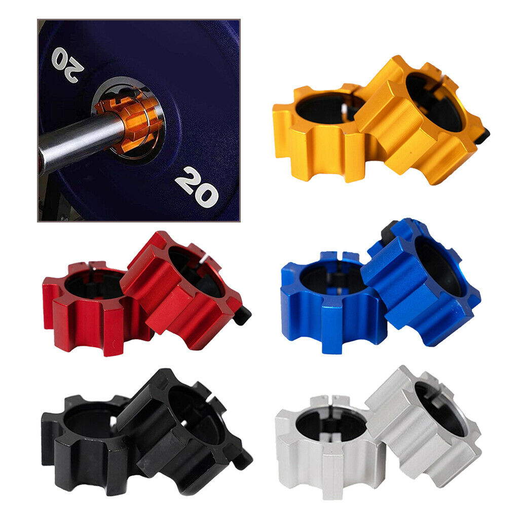 2x Solid Barbell Collars 2'' Olympic Gym Dumbbell