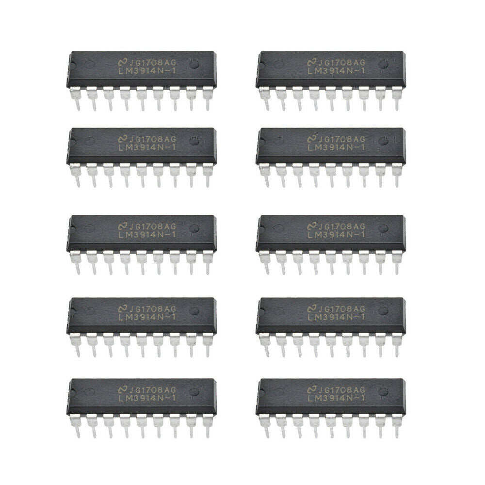 10Pcs LED Display Driver IC NSC DIP-18 LM3914N-1 LM3914N-1/NOPB 18 Pin