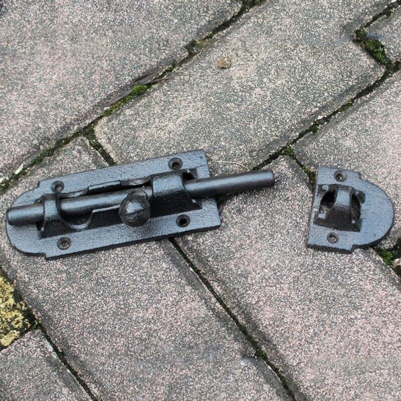 Cast Iron Barrel Bolt Door Lock Home Garden Cupboard Sliding Latch Catch Fitting