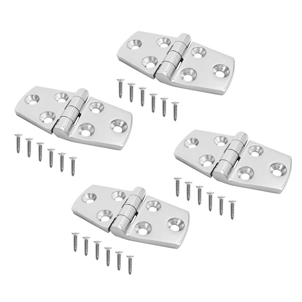 4x Stainless Steel Marine Boat Caravan Yacht Door Hatch Cabin Hinge Strap