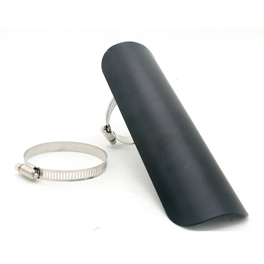 Motorcycle Exhaust Pipe Heat Shield Tube Protector Cover Guard Black Metal